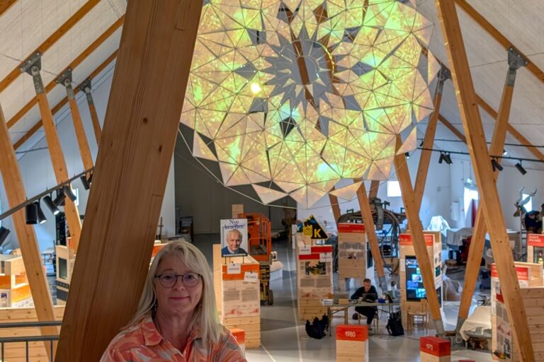 Direktør Anne Bjerrekær i udstillingen UNDER SOLEN